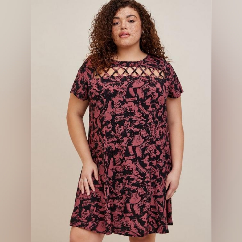 Universal Monsters Trapeze Mini Challis Dress